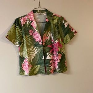 Tommy Bahama Silk Button Down Shirt Size S 4/6